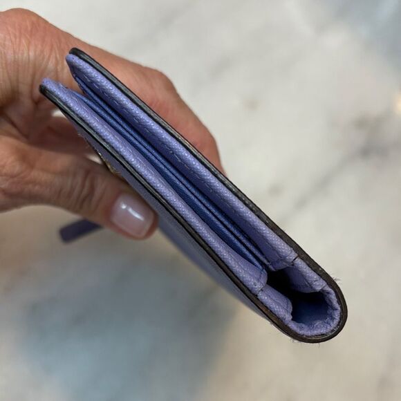 Kate Spade Cross Grain Leather Slim Sleek Snap & Zip Clutch Wallet - Picture 8 of 16